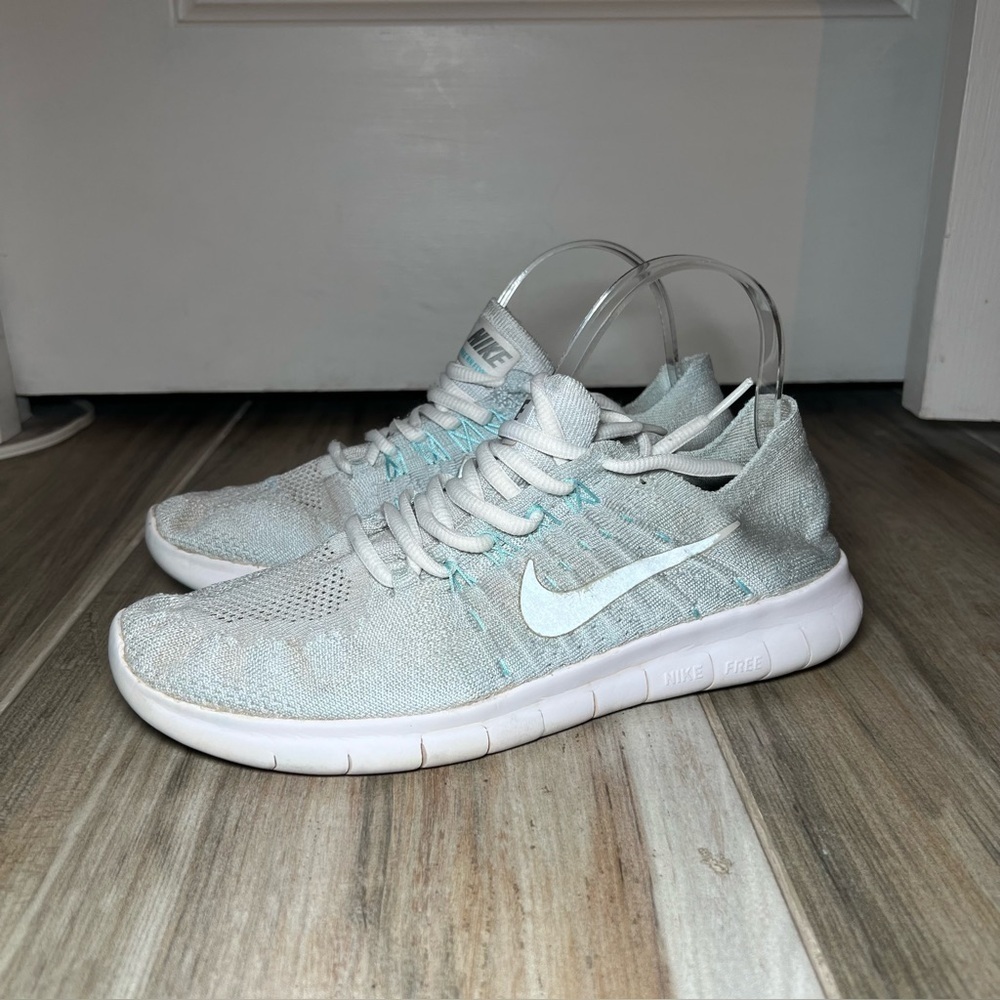 Nike Free RN Flyknit 2017 Running Shoes Women’s Size 8 Blue 880844-012